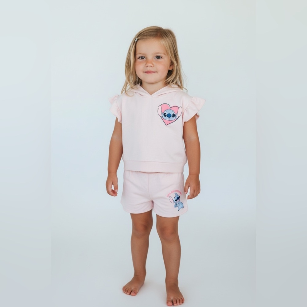 NEW Girls Disney Lilo & Stitch Spring/Summer Jersey Set, Pink 3T